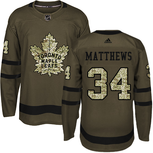 Adidas Maple Leafs #34 Auston Matthews Green Salute to Service Stitched Youth NHL Jersey Adidas Maple Leafs #34 Auston Matthews Green Salute to Service Stitched Youth NHL Jersey