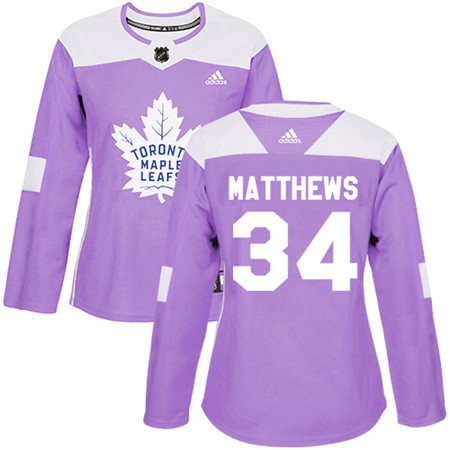 Adidas Maple Leafs #34 Auston Matthews Purple Authentic Fights Cancer Women's Stitched NHL Jersey Adidas Maple Leafs #34 Auston Matthews Purple Authentic Fights Cancer Women's Stitched NHL Jersey