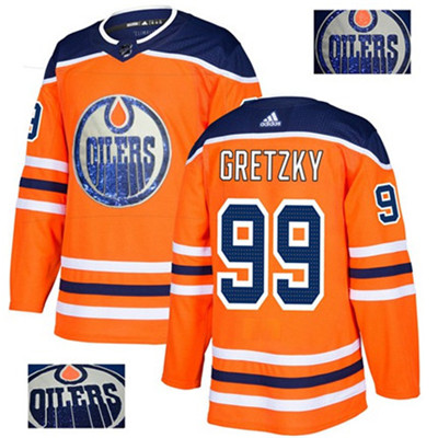 Adidas Oilers #99 Wayne Gretzky Orange Home Authentic Fashion Gold Stitched NHL Jersey Adidas Oilers #99 Wayne Gretzky Orange Home Authentic Fashion Gold Stitched NHL Jersey
