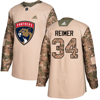 Adidas Panthers #34 James Reimer Camo Authentic 2017 Veterans Day Stitched Youth NHL Jersey