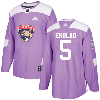 Adidas Panthers #5 Aaron Ekblad Purple Authentic Fights Cancer Stitched Youth NHL Jersey