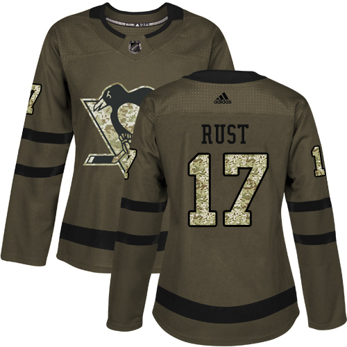 Adidas Penguins #17 Bryan Rust Green Salute to Service Women's Stitched NHL Jersey Adidas Penguins #17 Bryan Rust Green Salute to Service Women's Stitched NHL Jersey