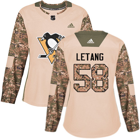 Adidas Penguins #58 Kris Letang Camo Authentic 2017 Veterans Day Women's Stitched NHL Jersey Adidas Penguins #58 Kris Letang Camo Authentic 2017 Veterans Day Women's Stitched NHL Jersey