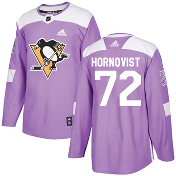 Adidas Penguins #72 Patric Hornqvist Purple Authentic Fights Cancer Stitched Youth NHL Jersey