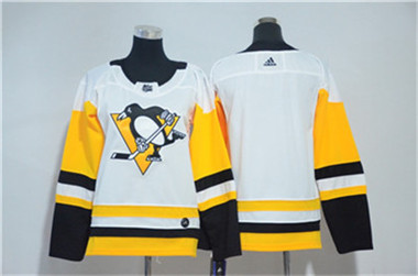 Adidas Penguins Blank White Women Jersey