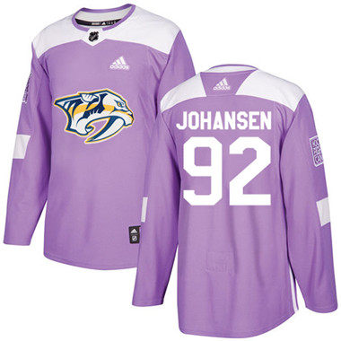Adidas Predators #92 Ryan Johansen Purple Authentic Fights Cancer Stitched Youth NHL Jersey