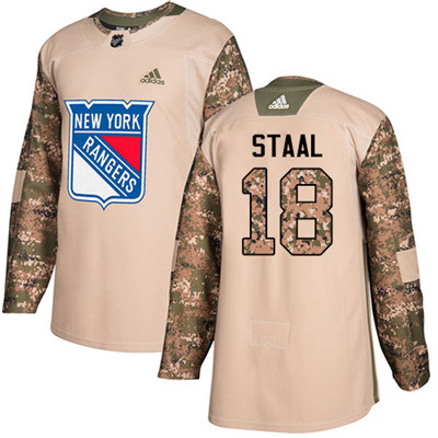 Adidas Rangers #18 Marc Staal Camo Authentic 2017 Veterans Day Stitched Youth NHL Jersey