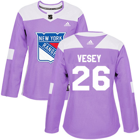 Adidas Rangers #26 Jimmy Vesey Purple Authentic Fights Cancer Women's Stitched NHL Jersey Adidas Rangers #26 Jimmy Vesey Purple Authentic Fights Cancer Women's Stitched NHL Jersey
