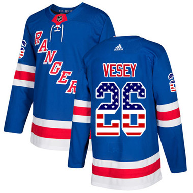 Adidas Rangers #26 Jimmy Vesey Royal Blue Home Authentic USA Flag Stitched Youth NHL Jersey Adidas Rangers #26 Jimmy Vesey Royal Blue Home Authentic USA Flag Stitched Youth NHL Jersey