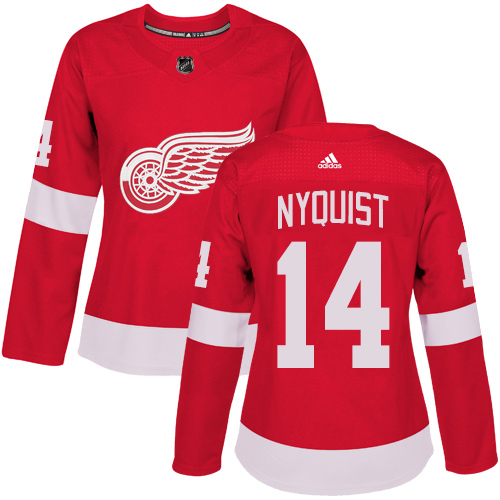 Adidas Red Wings #14 Gustav Nyquist Red Home Authentic Women's Stitched NHL Jersey Adidas Red Wings #14 Gustav Nyquist Red Home Authentic Women's Stitched NHL Jersey