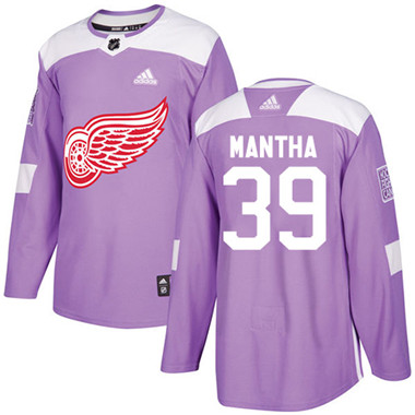 Adidas Red Wings #39 Anthony Mantha Purple Authentic Fights Cancer Stitched Youth NHL Jersey
