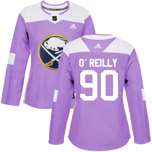 Adidas Sabres #90 Ryan O'Reilly Purple Authentic Fights Cancer Women's Stitched NHL Jersey