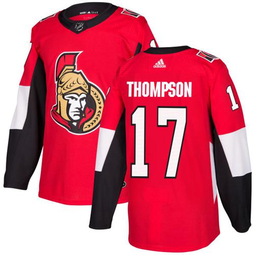 Adidas Senators #17 Nate Thompson Red Home Authentic Stitched NHL Jersey Adidas Senators #17 Nate Thompson Red Home Authentic Stitched NHL Jersey