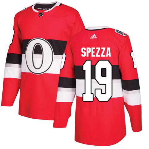 Adidas Senators #19 Jason Spezza Red Authentic 2017 100 Classic Women's Stitched NHL Jersey