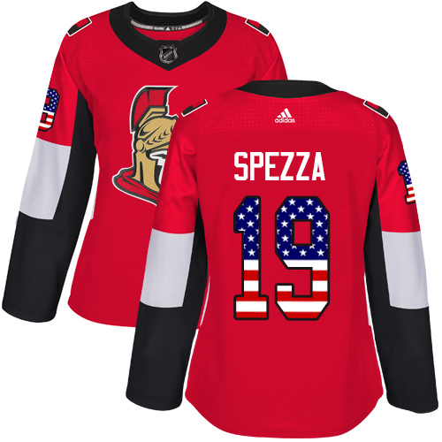 Adidas Senators #19 Jason Spezza Red Home Authentic USA Flag Women's Stitched NHL Jersey Adidas Senators #19 Jason Spezza Red Home Authentic USA Flag Women's Stitched NHL Jersey