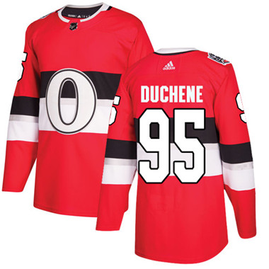 Adidas Senators #95 Matt Duchene Red Authentic 2017 100 Classic Stitched Youth NHL Jersey