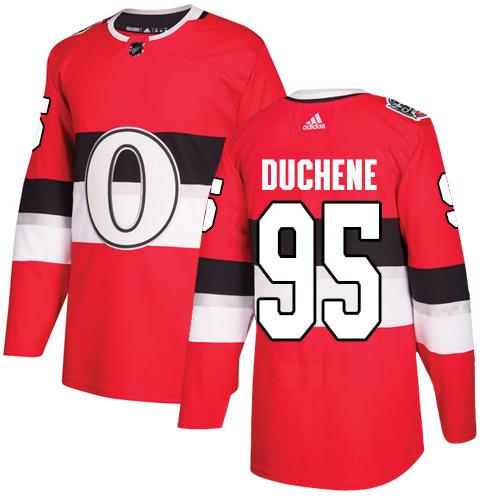 Adidas Senators #95 Matt Duchene Red Authentic 2017 100 Classic Women's Stitched NHL Jersey