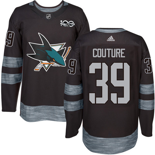 Adidas Sharks #39 Logan Couture Black 1917-2017 100th Anniversary Stitched NHL Jersey Adidas Sharks #39 Logan Couture Black 1917-2017 100th Anniversary Stitched NHL Jersey