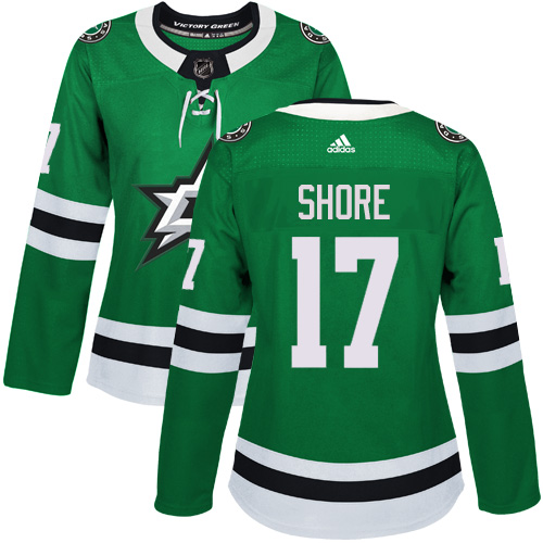 Adidas Stars #17 Devin Shore Green Home Authentic Women's Stitched NHL Jersey Adidas Stars #17 Devin Shore Green Home Authentic Women's Stitched NHL Jersey