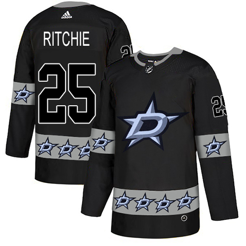 Adidas Stars #25 Brett Ritchie Black Authentic Team Logo Fashion Stitched NHL Jersey Adidas Stars #25 Brett Ritchie Black Authentic Team Logo Fashion Stitched NHL Jersey