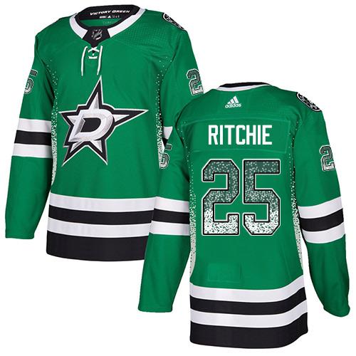 Adidas Stars #25 Brett Ritchie Green Home Authentic Drift Fashion Stitched NHL Jersey Adidas Stars #25 Brett Ritchie Green Home Authentic Drift Fashion Stitched NHL Jersey