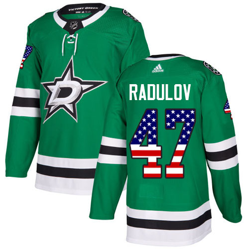 Adidas Stars #47 Alexander Radulov Green Home Authentic USA Flag Stitched NHL Jersey Adidas Stars #47 Alexander Radulov Green Home Authentic USA Flag Stitched NHL Jersey