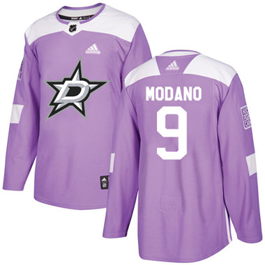 Adidas Stars #9 Mike Modano Purple Authentic Fights Cancer Youth Stitched NHL Jersey