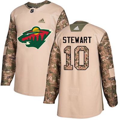 Adidas Wild #10 Chris Stewart Camo Authentic 2017 Veterans Day Stitched Youth NHL Jersey