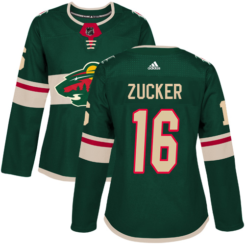 Adidas Wild #16 Jason Zucker Green Home Authentic Women's Stitched NHL Jersey Adidas Wild #16 Jason Zucker Green Home Authentic Women's Stitched NHL Jersey