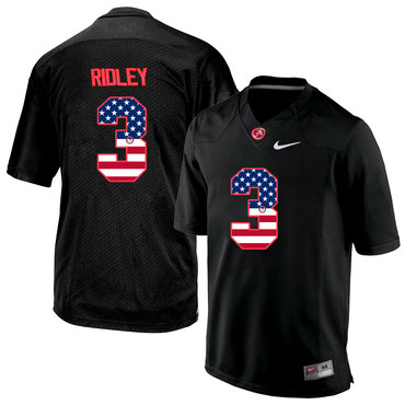 Alabama Crimson Tide 3 Calvin Ridley Black USA Flag College Limited Jersey