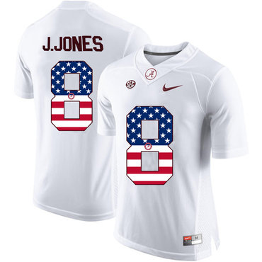 Alabama Crimson Tide 8 Julio Jones White USA Flag College Limited Jersey Alabama Crimson Tide 8 Julio Jones White USA Flag College Limited Jersey