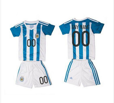 Argentina Personalized Home Kid Soccer Country Jersey