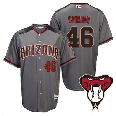 Arizona Diamondbacks #46 Patrick Corbin Gray Cool Base Road Jersey