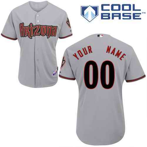 Arizona Diamondbacks Grey Man Custom Jerseys