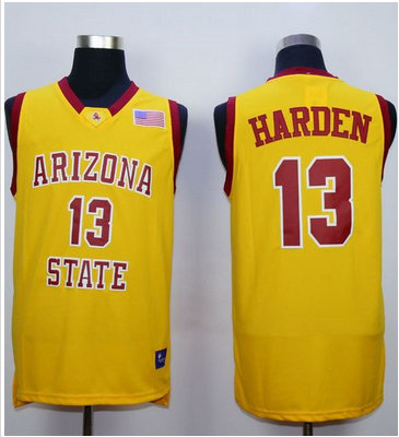 Arizona State Sun Devils #13 James Harden Gold Stitched NCAA Basketball Jersey
