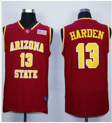 Arizona State Sun Devils #13 James Harden Red Stitched NCAA Basketball Jersey