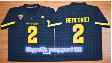Arizona State Sun Devils #2 Mike Bercovici New Black Stitched NCAA Jersey