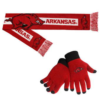 Arkansas Razorbacks Gloves & Scarf Set