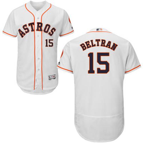 Astros #15 Carlos Beltran White Flexbase Authentic Collection Stitched MLB Jersey Astros #15 Carlos Beltran White Flexbase Authentic Collection Stitched MLB Jersey