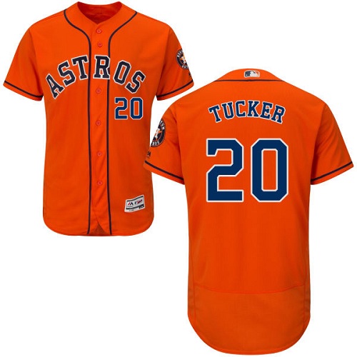 Astros #20 Preston Tucker Orange Flexbase Authentic Collection Stitched MLB Jersey Astros #20 Preston Tucker Orange Flexbase Authentic Collection Stitched MLB Jersey