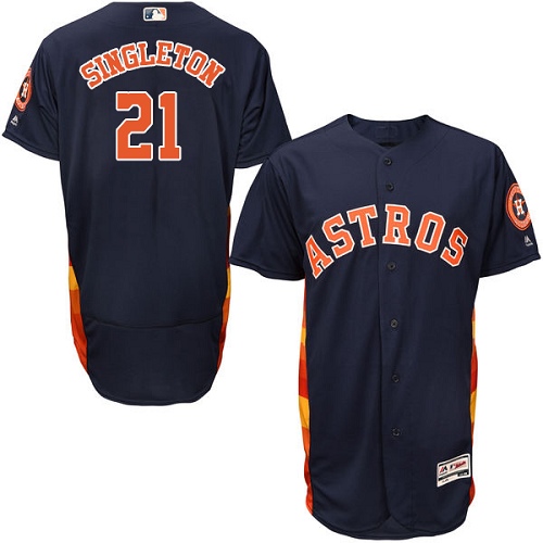 Astros #21 Jon Singleton Navy Blue Flexbase Authentic Collection Stitched MLB Jersey Astros #21 Jon Singleton Navy Blue Flexbase Authentic Collection Stitched MLB Jersey