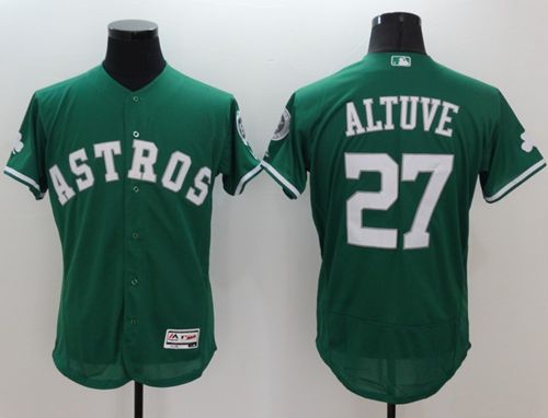 Astros #27 Jose Altuve Green Celtic Flexbase Authentic Collection Stitched MLB Jersey Astros #27 Jose Altuve Green Celtic Flexbase Authentic Collection Stitched MLB Jersey