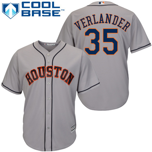 Astros #35 Justin Verlander Grey Cool Base Stitched Youth MLB Jersey Astros #35 Justin Verlander Grey Cool Base Stitched Youth MLB Jersey