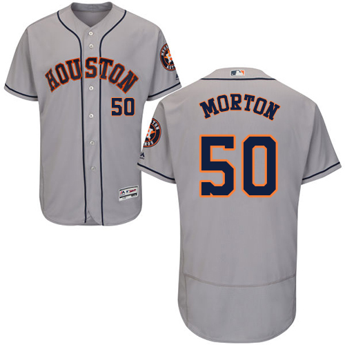 Astros #50 Charlie Morton Grey Flexbase Authentic Collection Stitched Baseball Jersey Astros #50 Charlie Morton Grey Flexbase Authentic Collection Stitched Baseball Jersey
