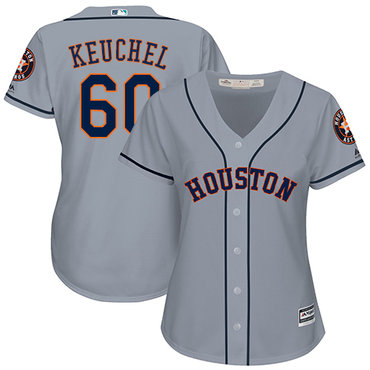 Astros #60 Dallas Keuchel Grey Road Women's Stitched MLB Jersey Astros #60 Dallas Keuchel Grey Road Women's Stitched MLB Jersey