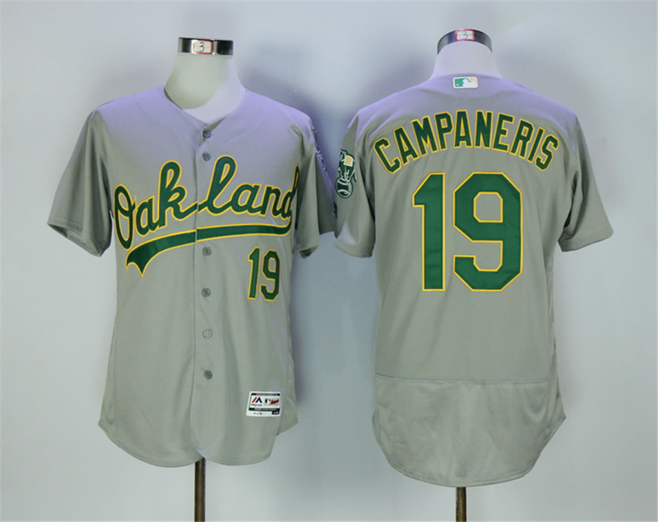 Athletics #19 Bert Campaneris Gray Flexbase Jersey Athletics #19 Bert Campaneris Gray Flexbase Jersey