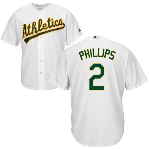 Athletics #2 Tony Phillips White Cool Base Stitched Youth MLB Jersey Athletics #2 Tony Phillips White Cool Base Stitched Youth MLB Jersey