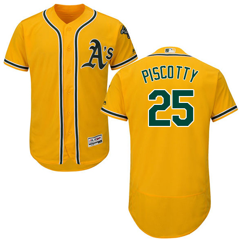 Athletics #25 Stephen Piscotty Gold Flexbase Authentic Collection Stitched MLB Jersey Athletics #25 Stephen Piscotty Gold Flexbase Authentic Collection Stitched MLB Jersey