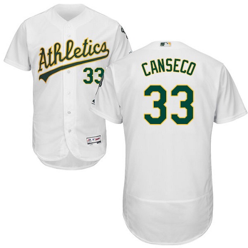 Athletics #33 Jose Canseco White Flexbase Authentic Collection Stitched MLB Jersey Athletics #33 Jose Canseco White Flexbase Authentic Collection Stitched MLB Jersey