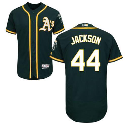 Athletics #44 Reggie Jackson Green Flexbase Authentic Collection Stitched MLB Jersey Athletics #44 Reggie Jackson Green Flexbase Authentic Collection Stitched MLB Jersey